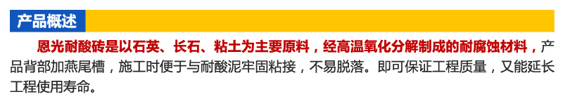 4.耐酸瓷砖产品概述